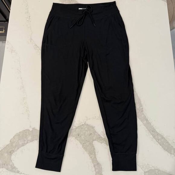 Lole Pants - Lole High Rise Knit Jogger Sweatpants Women's Medium Black Drawstring Pockets